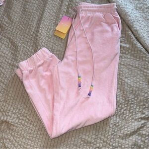 NWT Stoney Clover Lane Pink Terry Joggers small